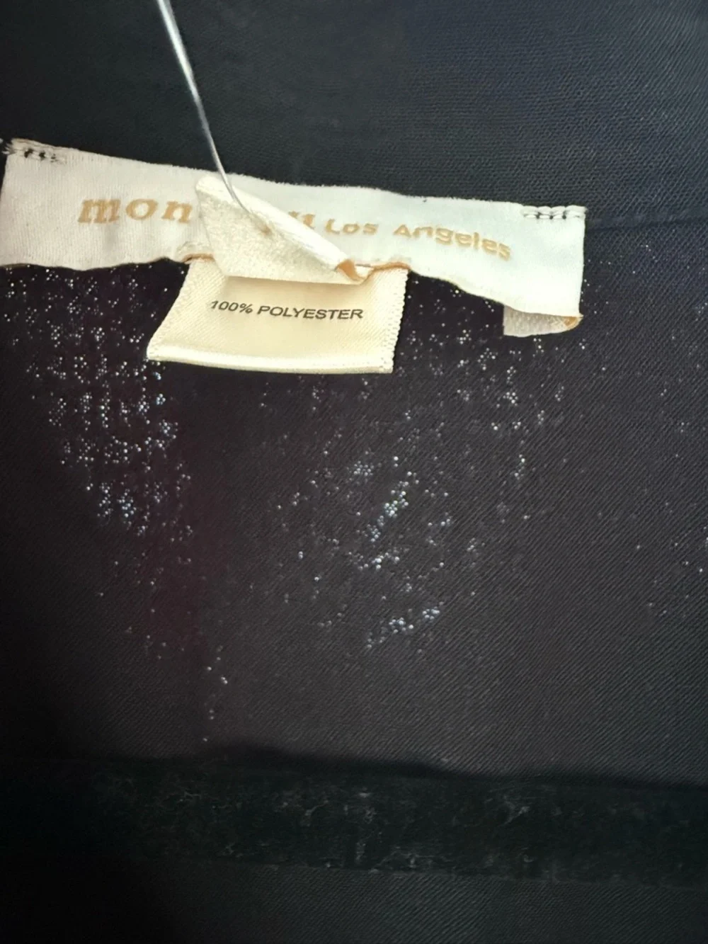 Monteau Black Midi Shirt Dress with Puff Sleeves - Picture 3 of 6